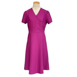 Daisy Dapper Retro Dress A-Line Midi V Neck Purple NWT Size Large L
